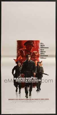 7h0953 LOT OF 5 FORMERLY FOLDED INGLOURIOUS BASTERDS ITALIAN LOCANDINAS 2009 Tarantino, Brad Pitt