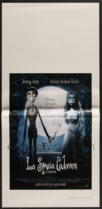 7h0884 LOT OF 14 FORMERLY FOLDED CORPSE BRIDE ITALIAN LOCANDINAS 2005 Tim Burton animation!