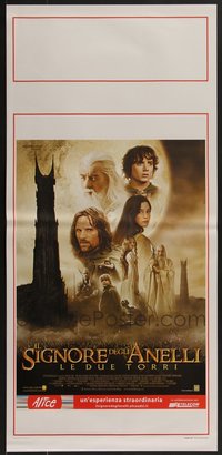 7h0951 LOT OF 5 FORMERLY FOLDED LORD OF THE RINGS: THE TWO TOWERS CAST STYLE ITALIAN LOCANDINAS 2002