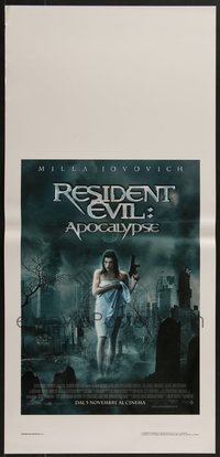 7h0895 LOT OF 11 FORMERLY FOLDED RESIDENT EVIL: APOCALYPSE ADVANCE ITALIAN LOCANDINAS 2004 Jovovich