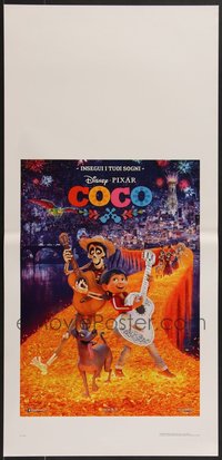 7h0900 LOT OF 11 FORMERLY FOLDED COCO ITALIAN LOCANDINAS 2017 Disney/Pixar cartoon set in Mexico!