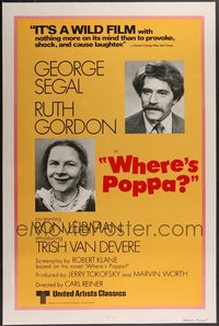 7h0437 LOT OF 10 UNFOLDED SINGLE-SIDED WHERE'S POPPA ONE-SHEETS R1979 George Segal, Ruth Gordon