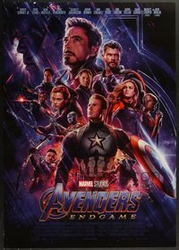 7h0182 LOT OF 7 UNFOLDED AVENGERS: ENDGAME ITALIAN ONE-SHEETS 2019 Marvel superheroes montage art!