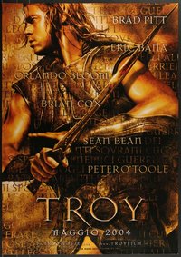 7h0166 LOT OF 13 UNFOLDED TROY ITALIAN ONE-SHEETS 2004 Brad Pitt as Achilles, Wolfgang Petersen!