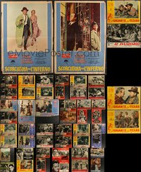 7h0779 LOT OF 54 FORMERLY FOLDED ITALIAN 19X27 PHOTOBUSTAS 1950s-1960s a variety of movie scenes!