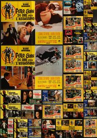 7h0792 LOT OF 43 FORMERLY FOLDED ITALIAN 19X27 PHOTOBUSTAS 1960s-1970s a variety of movie scenes!