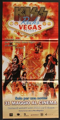 7h0907 LOT OF 10 FORMERLY FOLDED KISS ROCKS VEGAS ITALIAN LOCANDINAS 2016 rock 'n' roll!