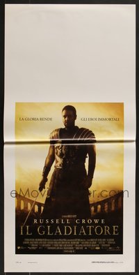 7h0921 LOT OF 8 FORMERLY FOLDED GLADIATOR ITALIAN LOCANDINAS 2000 Russell Crowe, Ridley Scott