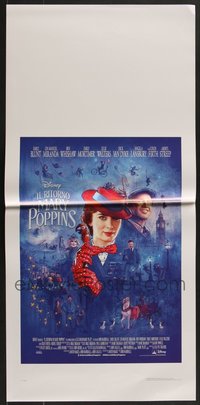 7h0889 LOT OF 12 FORMERLY FOLDED MARY POPPINS RETURNS ITALIAN LOCANDINAS 2018 Emily Blunt, Disney