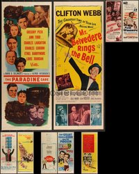 7h0839 LOT OF 9 MOSTLY FORMERLY FOLDED INSERTS 1940s-1960s great images from a variety of movies!