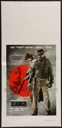 7h0928 LOT OF 7 FORMERLY FOLDED DJANGO UNCHAINED ITALIAN LOCANDINAS 2012 Foxx, Waltz, Tarantino