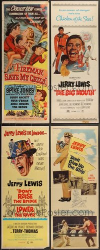 7h0838 LOT OF 10 UNFOLDED & FORMERLY FOLDED INSERTS 1950s-1980s a variety of cool movie images!