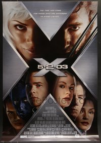 7h0359 LOT OF 15 UNFOLDED SINGLE-SIDED X-MEN 2 STYLE C ADVANCE ONE-SHEETS 2003 Marvel superheroes!