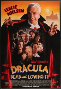 7h0407 LOT OF 12 UNFOLDED SINGLE-SIDED DRACULA DEAD & LOVING IT ONE-SHEETS 1995 Leslie Nielsen!