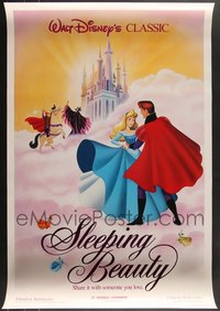 7h0547 LOT OF 6 UNFOLDED SINGLE-SIDED SLEEPING BEAUTY R1986 ONE-SHEETS R1986 Disney classic!