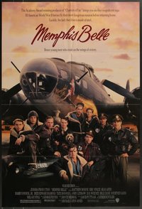 7h0695 LOT OF 4 FORMERLY FOLDED SINGLE-SIDED MEMPHIS BELLE ONE-SHEETS 1990 Modine, Stoltz, Astin