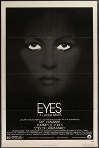 7h0303 LOT OF 21 FORMERLY FOLDED SINGLE-SIDED 27X41 EYES OF LAURA MARS ONE-SHEETS 1978 Faye Dunaway