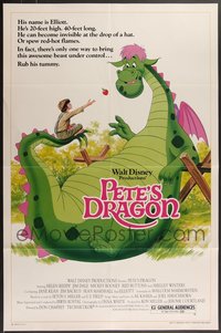 7h0545 LOT OF 7 FORMERLY FOLDED SINGLE-SIDED 27X41 PETE'S DRAGON R84 ONE-SHEETS R1984 Wenzel art!