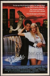 7h0587 LOT OF 6 FORMERLY FOLDED SINGLE-SIDED 27X41 SPLASH ONE-SHEETS 1984 Tom Hanks, Daryl Hannah