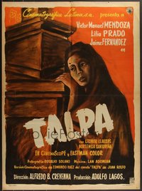 7h0051 LOT OF 8 FORMERLY FOLDED TALPA MEXICAN POSTERS 1956 art of woman torn between two brothers!