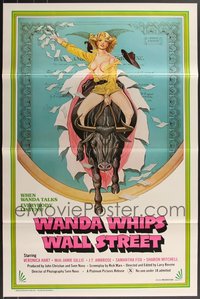 7h0715 LOT OF 3 FORMERLY TRI-FOLDED SINGLE-SIDED 27X41 WANDA WHIPS WALL STREET ONE-SHEETS 1982 sexy!