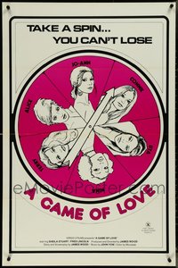 7h0277 LOT OF 23 FORMERLY TRI-FOLDED SINGLE-SIDED 27X41 GAME OF LOVE ONE-SHEETS 1974 two styles!