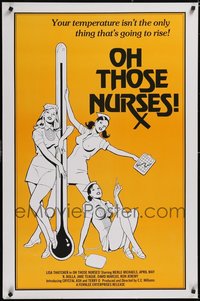 7h0465 LOT OF 9 UNFOLDED SINGLE-SIDED OH THOSE NURSES ONE-SHEETS 1982 great sexy art!