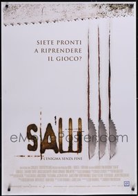 7h0174 LOT OF 9 UNFOLDED SAW III ITALIAN ONE-SHEETS 2006 horror sequel, legends never die!