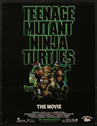 7h0729 LOT OF 10 UNFOLDED TEENAGE MUTANT NINJA TURTLES 17x22 VIDEO POSTERS 1990 TMNT, cool!