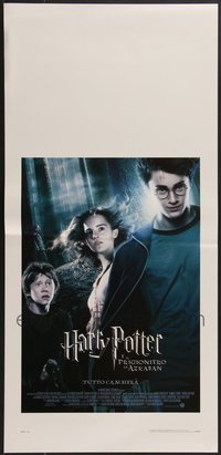 7h0956 LOT OF 5 FORMERLY FOLDED HARRY POTTER & THE PRISONER OF AZKABAN ITALIAN LOCANDINAS 2004