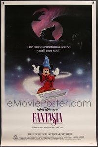 7h0440 LOT OF 10 UNFOLDED SINGLE-SIDED FANTASIA R1985 ONE-SHEETS R1985 Disney, Mickey Mouse!