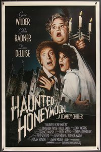 7h0498 LOT OF 8 UNFOLDED SINGLE-SIDED HAUNTED HONEYMOON ONE-SHEETS 1986 Wilder, Radner, DeLuise!