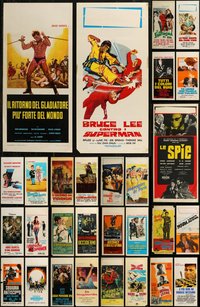 7h0849 LOT OF 29 FORMERLY FOLDED ITALIAN LOCANDINAS 1960s-1970s a variety of movie images!