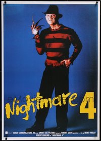 7h0137 LOT OF 3 UNFOLDED NIGHTMARE ON ELM STREET 4 ITALIAN COMMERCIAL POSTERS 1990s Freddy Krueger!