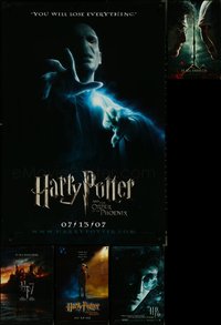 7h0635 LOT OF 5 UNFOLDED DOUBLE-SIDED 27X40 HARRY POTTER ONE-SHEETS 2000s-2010s J.K. Rowling!