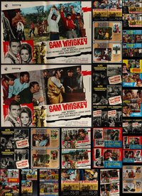 7h0759 LOT OF 72 FORMERLY FOLDED ITALIAN 19X27 PHOTOBUSTAS 1950s-1960s a variety of movie scenes!