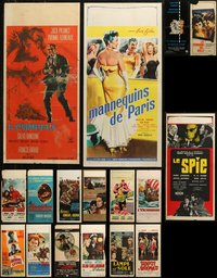 7h0874 LOT OF 17 FORMERLY FOLDED ITALIAN LOCANDINAS 1960s-1970s a variety of movie images!