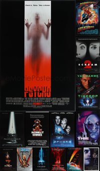 7h0334 LOT OF 18 UNFOLDED MOSTLY SINGLE-SIDED MOSTLY 27X40 HORROR/SCI-FI ONE-SHEETS 1980s-1990s