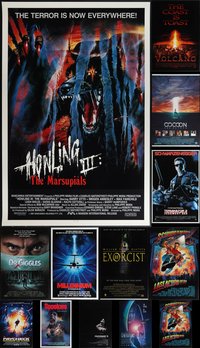 7h0354 LOT OF 16 UNFOLDED MOSTLY SINGLE-SIDED MOSTLY 27X40 HORROR/SCI-FI ONE-SHEETS 1980s-1990s