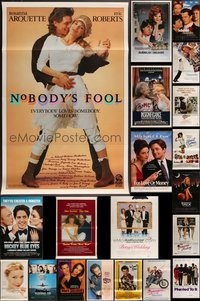 7h0199 LOT OF 32 UNFOLDED & FORMERLY FOLDED DOUBLE-SIDED & SINGLE-SIDED ROMANTIC COMEDY ONE-SHEETS 1970s-2000s