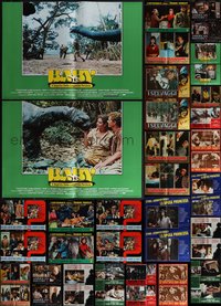 7h0754 LOT OF 82 FORMERLY FOLDED ITALIAN 19X27 PHOTOBUSTAS 1960s-1990s a variety of movie scenes!