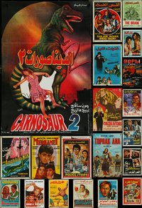 7h0037 LOT OF 29 MOSTLY UNFOLDED MIDDLE EASTERN POSTERS 1950s-1990s a variety of movie images!