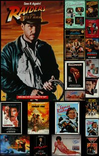 7h0107 LOT OF 33 UNFOLDED VIDEO POSTERS 1980s-1990s a variety of cool movie images!