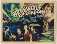 7j0639 WEREWOLF OF LONDON TC 1935 monster Henry Hull, Valerie Hobson, Warner Oland, ultra rare!