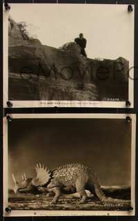 7j1154 LOST WORLD 7 8x10 stills 1925 includes a special effects dinosaur image, the ape-man & more!