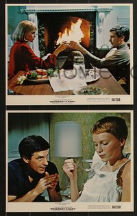 7j1142 ROSEMARY'S BABY 9 color 8x10 stills 1968 John Cassavetes, Mia Farrow, Roman Polanski classic!