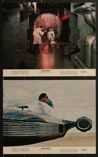 7j1152 STAR WARS 8 8x10 mini LCs 1977 A New Hope, George Lucas, Luke, Leia, with original NSS!