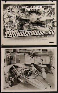 7j1140 THUNDERBIRDS ARE GO 12 from 7x9 to 8x10 English stills 1967 marionette puppets, ultra rare!