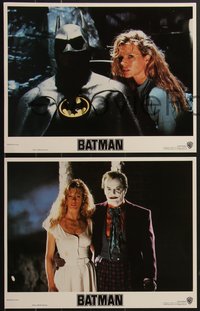 7j0915 BATMAN 6 LCs 1989 Michael Keaton, Kim Basinger, Jack Nicholson, directed by Tim Burton!