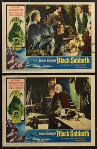 7j0804 BLACK SABBATH 8 LCs 1964 Mario Bava's I Tre volti Della Paura, creepy Boris Karloff!